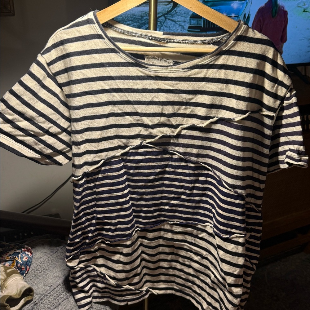 Greg Lauren cotton striped shirt